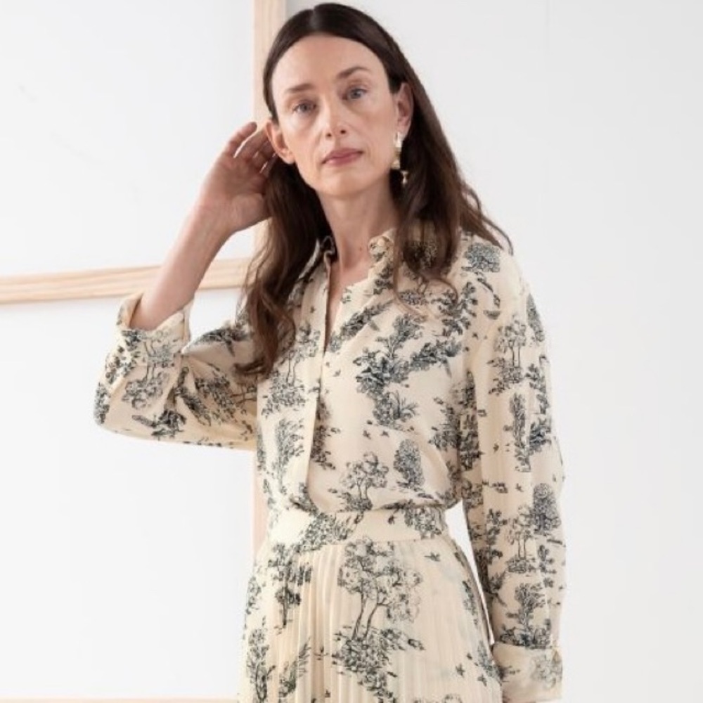 & Other Stories Toile Buttondown Shirt